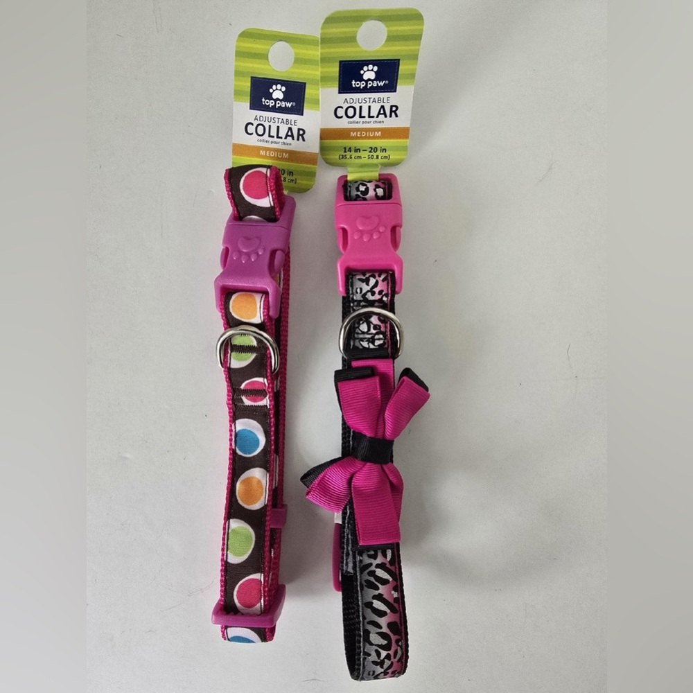 Top paw Print Girly Dog Collar Set NWT